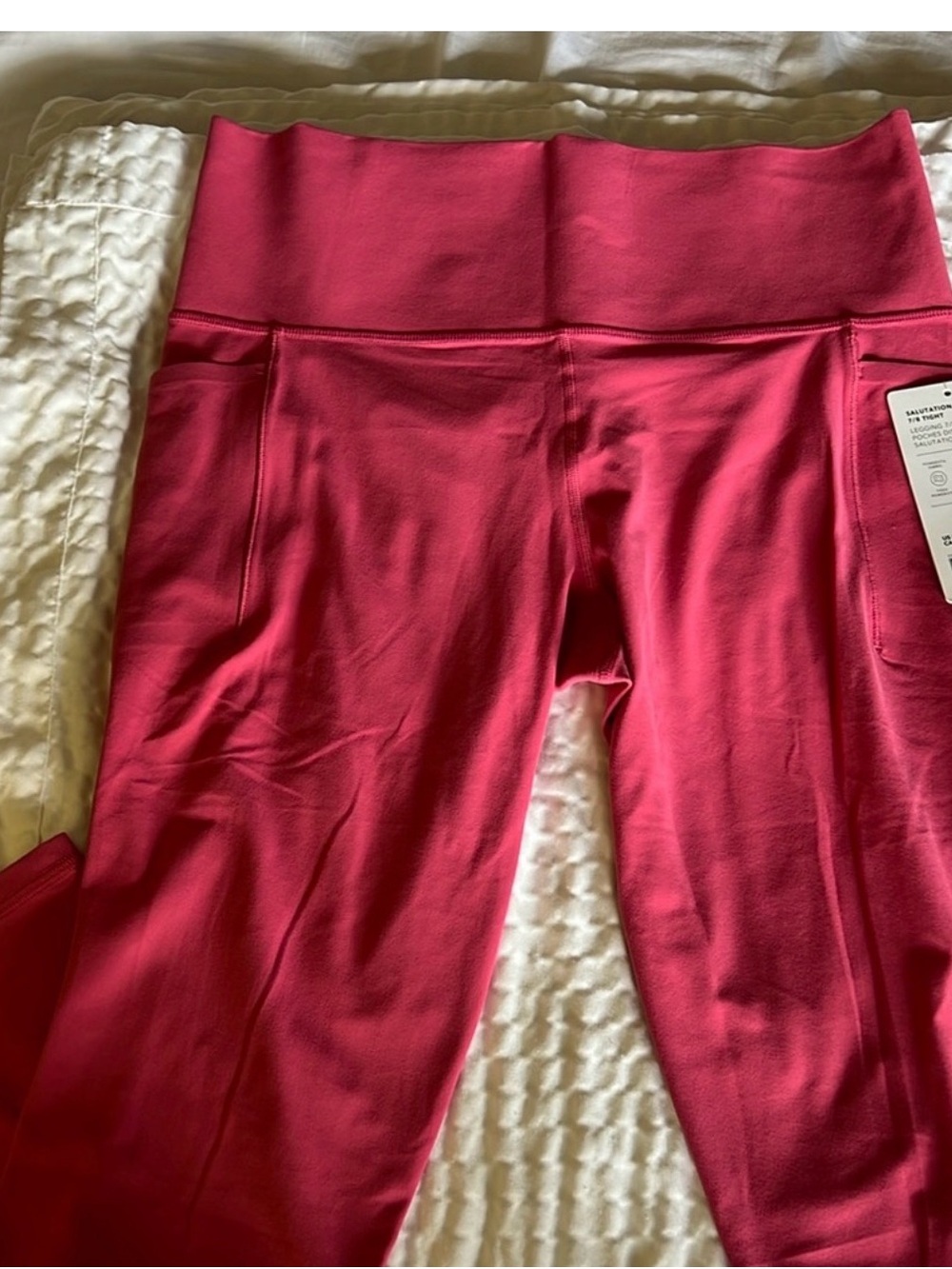 Athleta High-Rise Leggings Salutation Stash in PInk NWT
